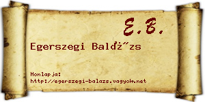 Egerszegi Balázs névjegykártya