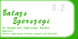 balazs egerszegi business card